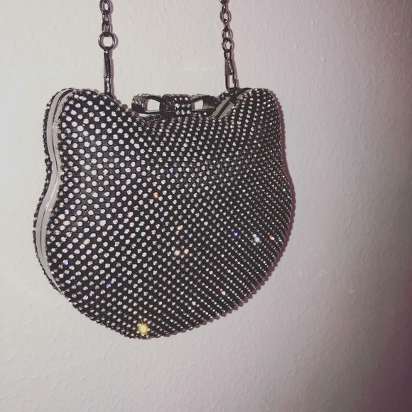 Forever 21 Handbags - Forever 21 Kitty cat rhinestone crossbody clutch